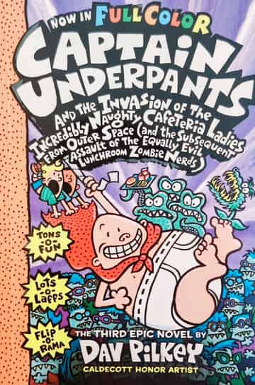 Cover of Captain Underpants and the Invasion of the Incredibly Naughty Cafeteria Ladies from Outer Space